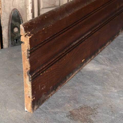 #55063 9" Salvaged Antique Pine Baseboard Moulding image 2