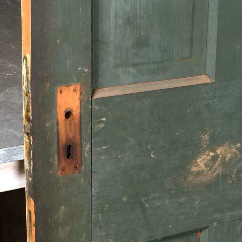#55112 30x78 Antique 4 Panel Wood Interior Door image 4