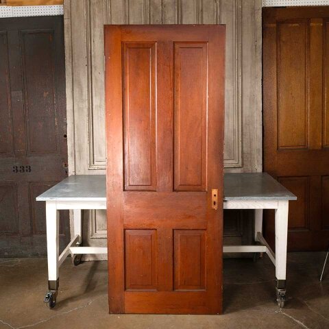 32x79 Antique 4 Panel Wood Interior Door