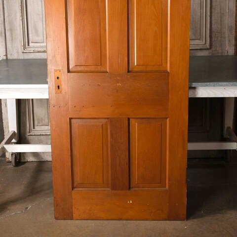 #55118 32x80 Antique 4 Panel Wood Interior Door image 6