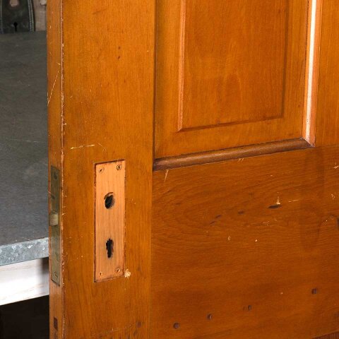 #55118 32x80 Antique 4 Panel Wood Interior Door image 7
