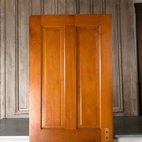 #55118 32x80 Antique 4 Panel Wood Interior Door image 2