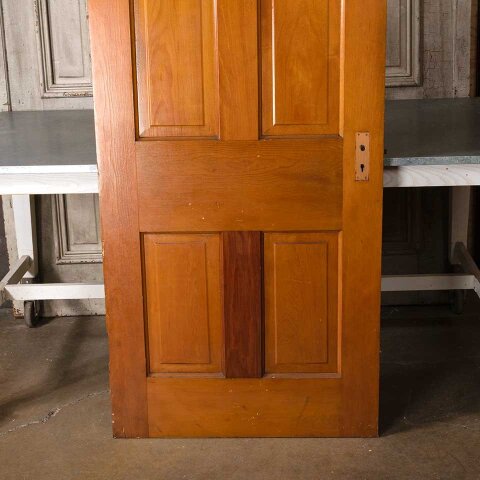 #55118 32x80 Antique 4 Panel Wood Interior Door image 3