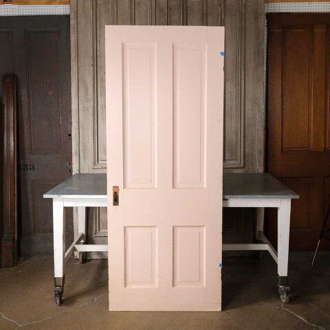 #55120 32x79 Antique 4 Panel Wood Interior Door image 5