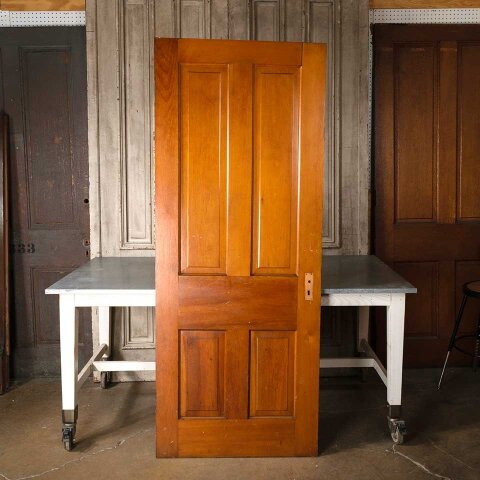 32x80 Antique 4 Panel Wood Interior Door
