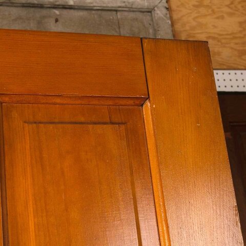 #55121 32x80 Antique 4 Panel Wood Interior Door image 4
