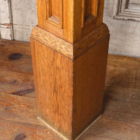 #55160 44" Antique Oak Staircase Newel Post image 6