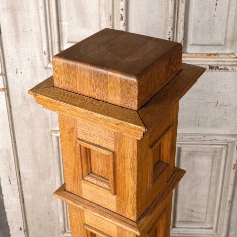 #55160 44" Antique Oak Staircase Newel Post image 7