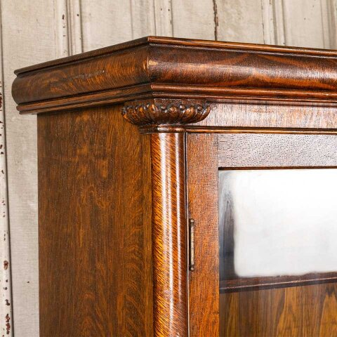 #55165 45x59 Antique Oak China Cabinet image 3