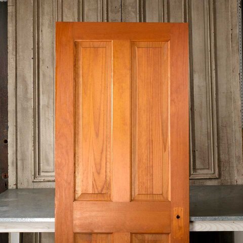 #55169 30x77 Salvaged 4 Panel Wood Interior Door image 2