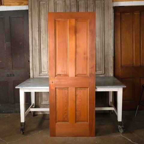 #55173 30x80 Salvaged 4 Panel Wood Interior Door image 4