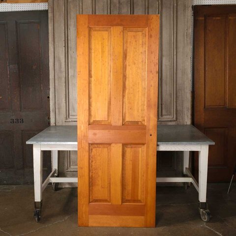 30x80 Antique 4 Panel Wood Interior Door