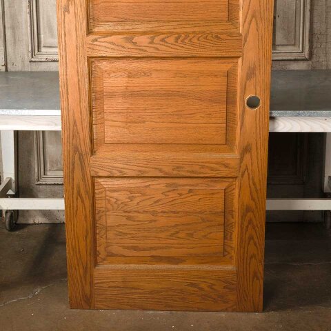 #55176 32x83 Salvaged 4 Panel Oak Interior Door image 3
