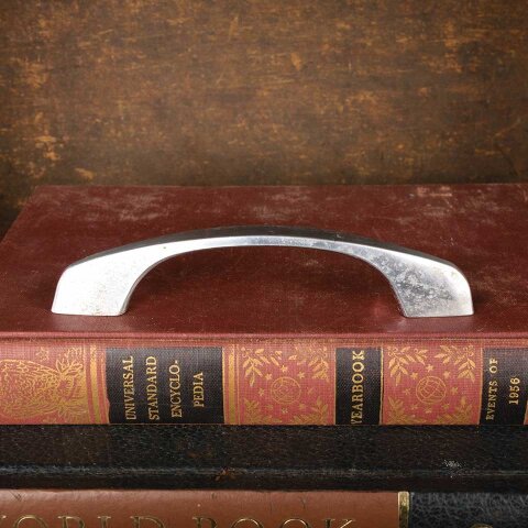 #55190 Vintage Nickel Furniture Drawer Pull Handle image 6