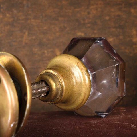 #55214 Antique Glass Doorknob Door Hardware Set image 6