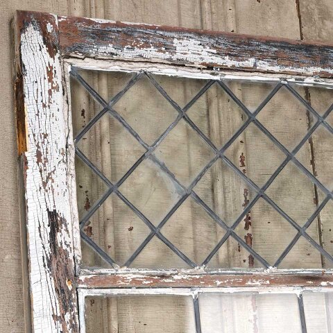 #55248 34x42 Antique Leaded Glass Window Sash image 7