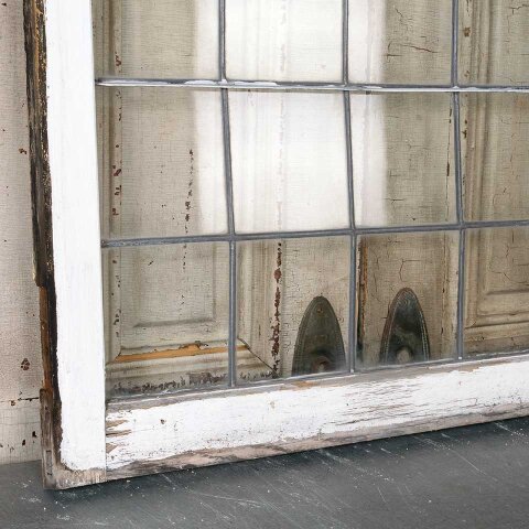 #55249 34x42 Antique Leaded Glass Window Sash image 2