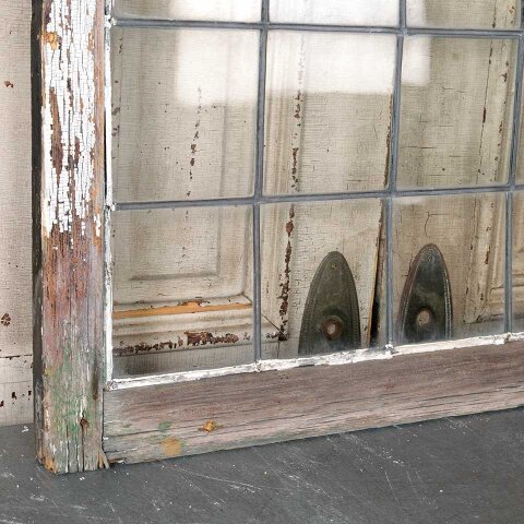#55249 34x42 Antique Leaded Glass Window Sash image 6