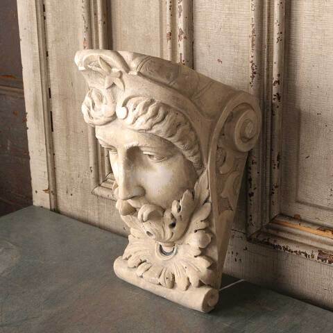 #55316 Cast Plaster Star Lady Head Corbel Bracket image 2