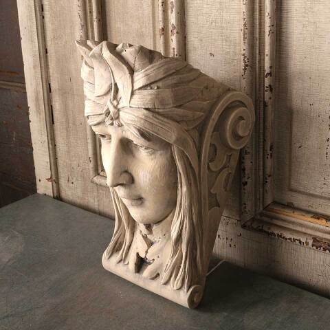#55317 Cast Plaster Empress Head Corbel Bracket image 2