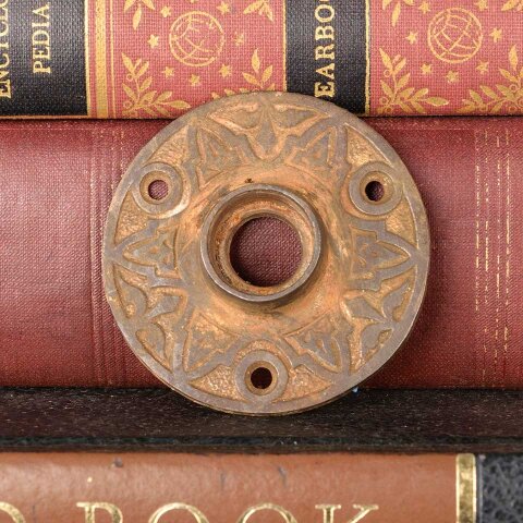 #55329 Antique Ornate Cast Iron Doorknob Rosette image 2