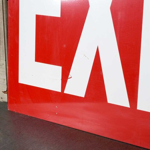 #55342 60x24 Salvaged Aluminum EXIT ONLY Sign image 6
