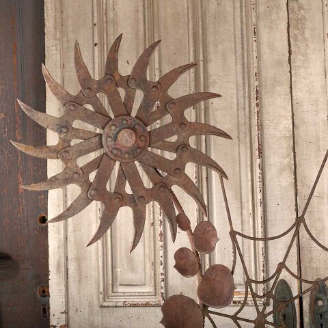 #55346 48x69 Repurposed Metal Garden Sculpture image 2