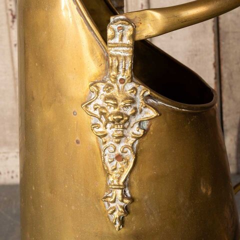 #55355 Antique Brass Fireplace Scuttle Bucket image 6