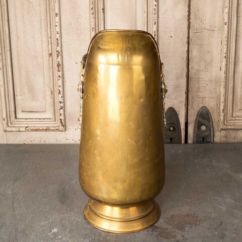 #55355 Antique Brass Fireplace Scuttle Bucket image 7
