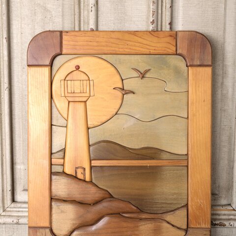 #55359 16x20 Carved Wood Lighthouse Wall Hanging image 6