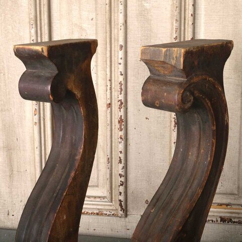 #55417 Salvaged Antique Carved Wood Support Legs image 4