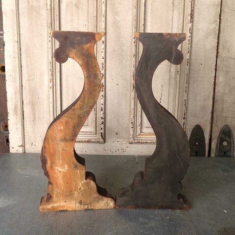 #55417 Salvaged Antique Carved Wood Support Legs image 6