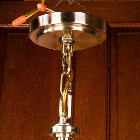 #55418 20" Salvaged 5 Bulb Chandelier Light Fixture image 3