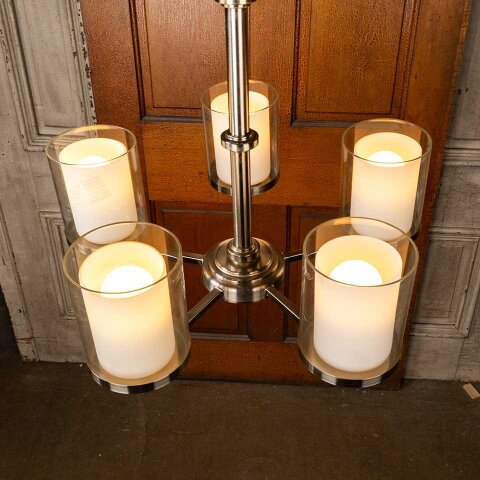 #55418 20" Salvaged 5 Bulb Chandelier Light Fixture image 5