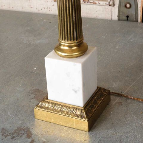 #55420 Vintage Brass & Marble Column Lamp image 2