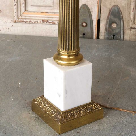 #55420 Vintage Brass & Marble Column Lamp image 6