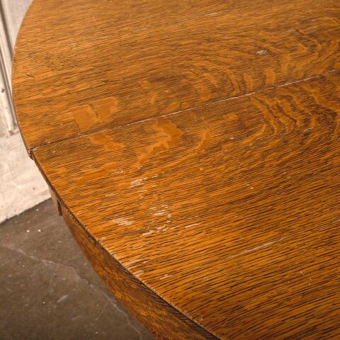 #55438 48" Antique Round Oak Pedestal Table image 3
