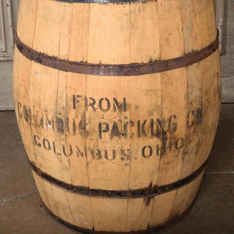 #55446 26x29 Columbus Packing Co. Wood Barrel image 2