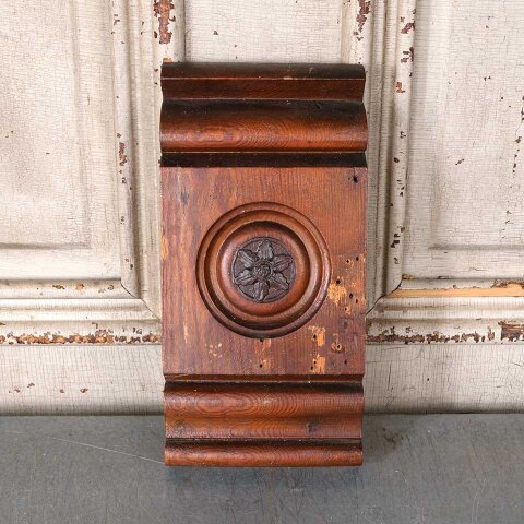 #55473 Antique Wood Rosette Interior Trim Block image 5