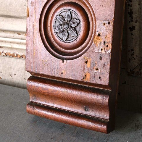 #55473 Antique Wood Rosette Interior Trim Block image 6