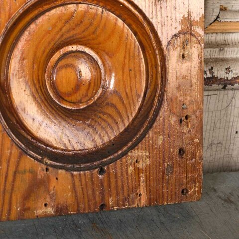 #55476 Antique Wood Rosette Interior Trim Block image 3