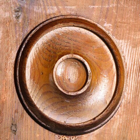 #55476 Antique Wood Rosette Interior Trim Block image 5