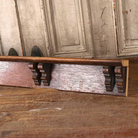 #55477 54x5 Salvaged Antique Wood Wall Plate Shelf image 3