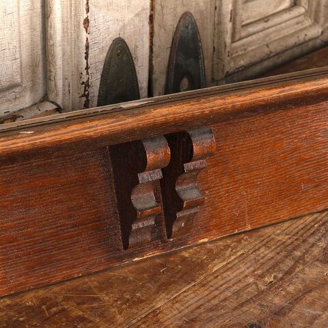 #55477 54x5 Salvaged Antique Wood Wall Plate Shelf image 4