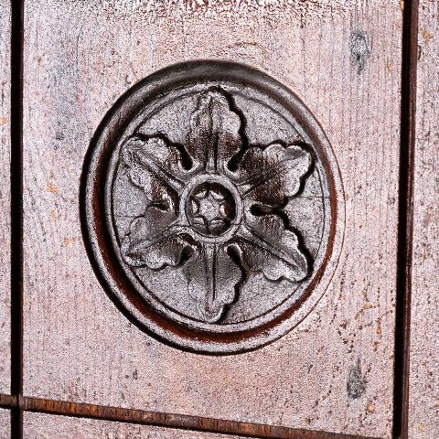 #55479 Antique Wood Rosette Interior Trim Block image 3