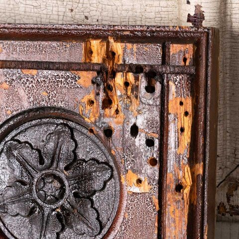 #55479 Antique Wood Rosette Interior Trim Block image 6