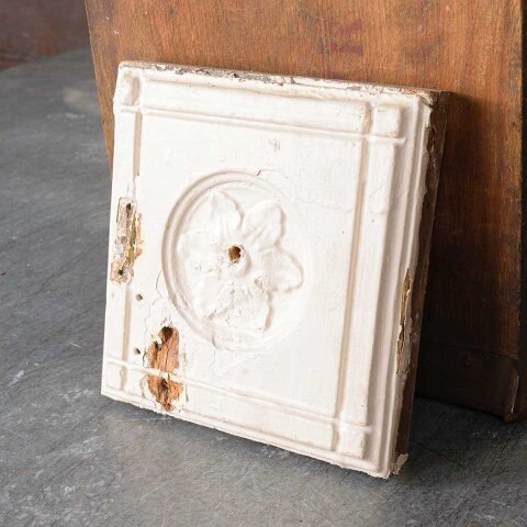 #55480 Antique Wood Rosette Interior Trim Block image 2