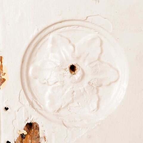 #55480 Antique Wood Rosette Interior Trim Block image 4
