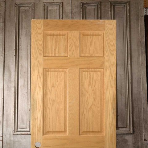 #55537 30x80 Salvaged 6 Panel Oak Interior Door image 5