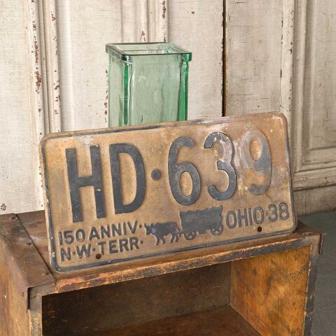 #55542 Antique 1938 OHIO Auto License Plate image 2